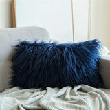 Luxury Series Super Plush Faux Fur Winter Warm Mongolian Throw Cushion