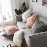 Soft Plush Fur Cushion Cover for Livingroom/Bedroom 18X18