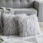 Soft Plush Fur Cushion Cover for Livingroom/Bedroom 18X18